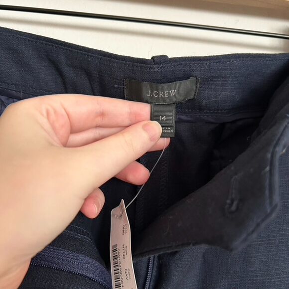 J.Crew Scalloped Hem Navy Shorts - Picture 5 of 8